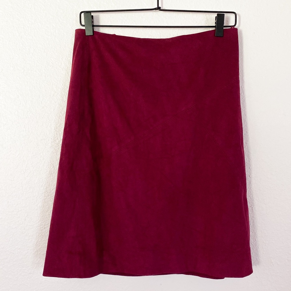 Maroon J.Crew Suede Skirt